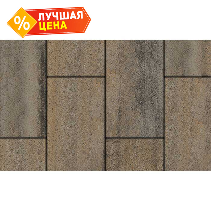 Плитка тротуарная Прямоугольник (Ла-Линия) Б.5.П.8 Искусственный камень Базальт 600x300x80 мм