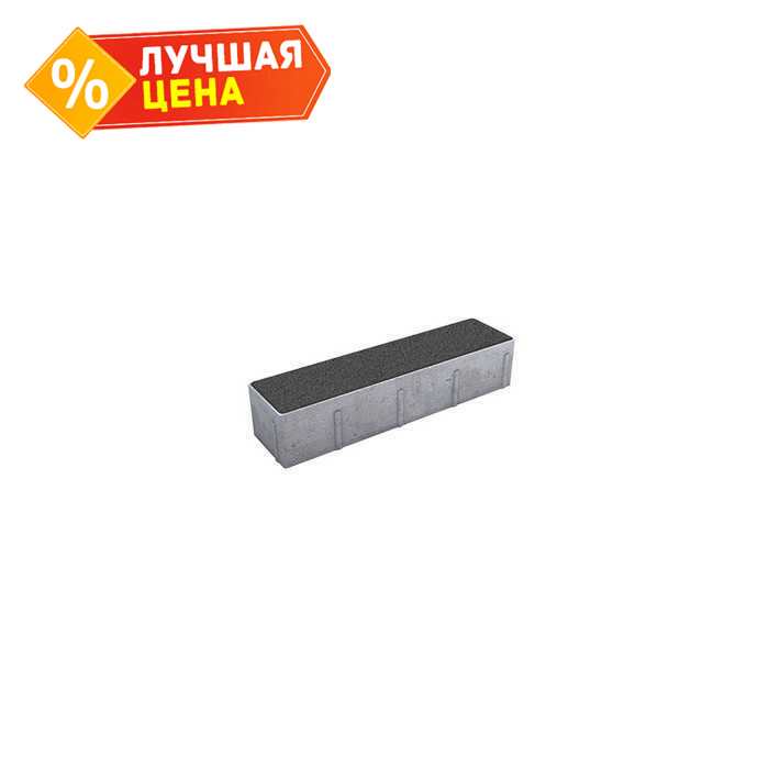 Плитка тротуарная Прямоугольник (Ла-Линия) В.11.П.10 гранит серый 400x100x100 мм