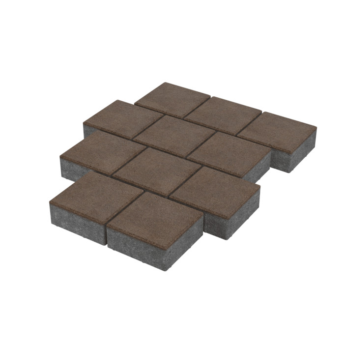 Тротуарная плитка Stellard Квадрат 200x200x80 мм Коричневый