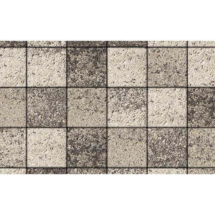 Плитка тротуарная Квадрат (ЛА-Линия) А.2.К.4 Листопад гранит Антрацит 200x200x40 мм