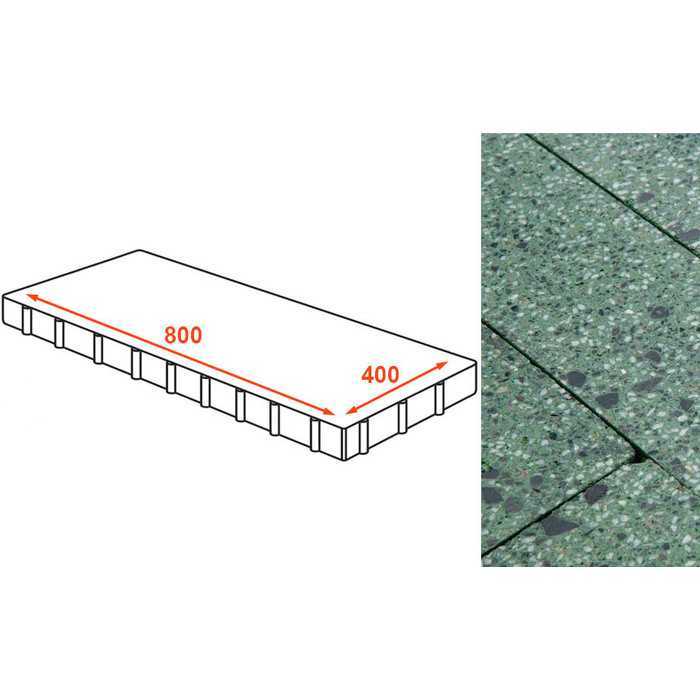 Плита тротуарная Готика Granite FINO, Порфир 800x400x80 мм